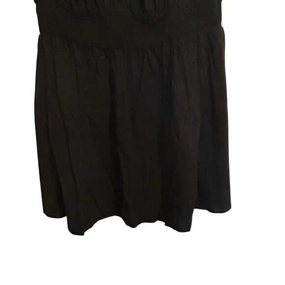 Old Navy Black Dress Top 2X Black Sleeveless Ruched Cinched Waist Blouson Casual - Picture 6 of 8